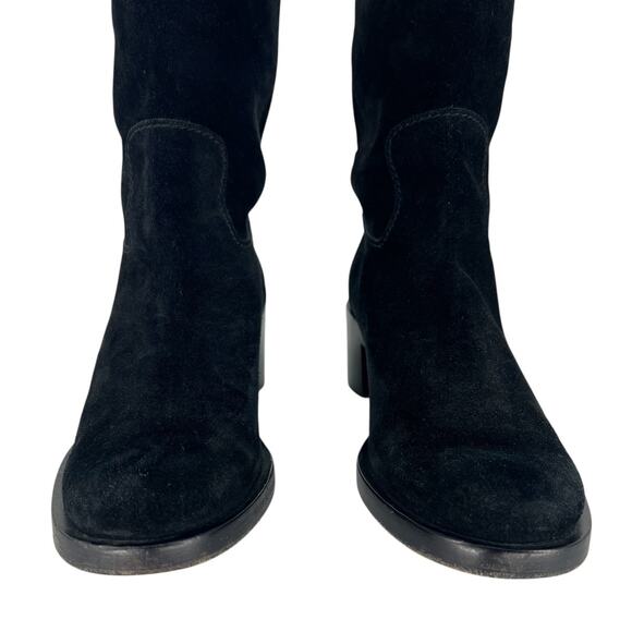 Gucci Soho Black Suede Over-The-Knee Boots GG Logo Size 40.5 / US 10.5 - Picture 7 of 16